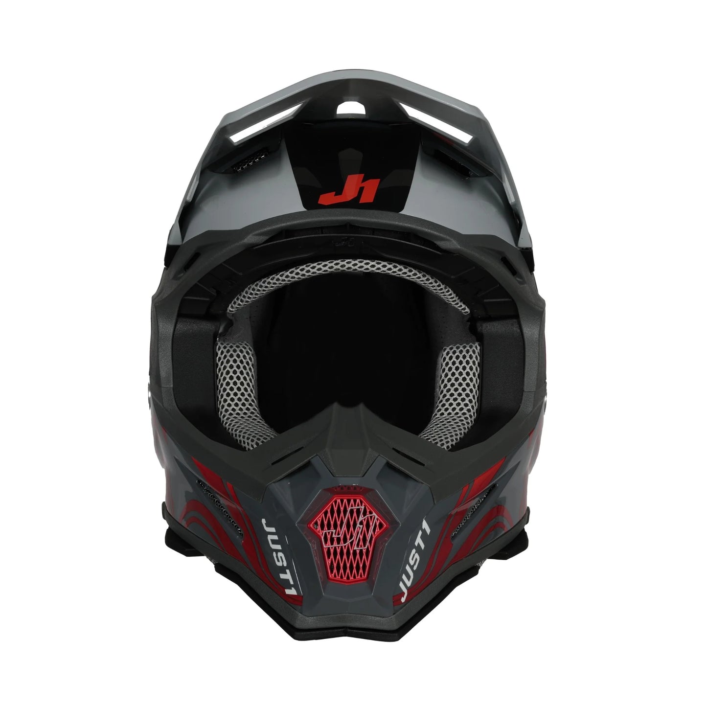 Capacete Just1 J22F Fluid Red/Grey Gloss