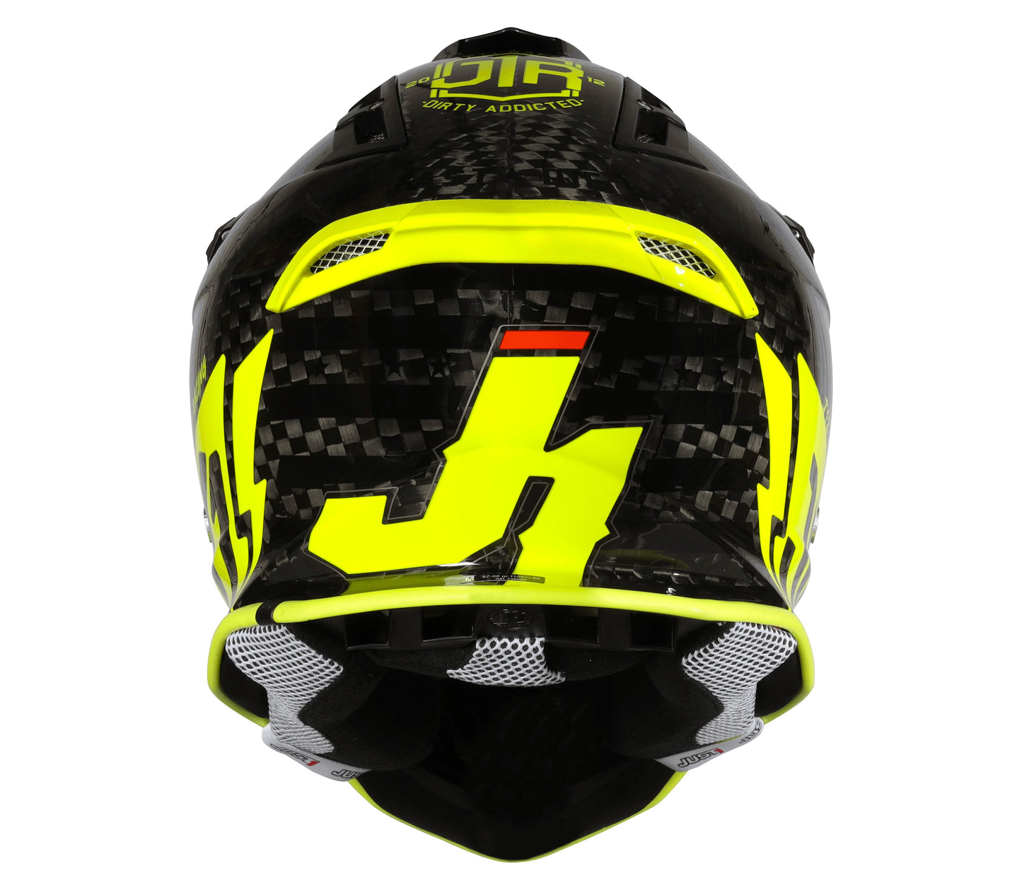 Capacete Just1 J12 Pro Racer Fluo Yellow Carbon