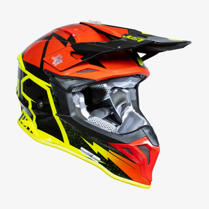 Capacete Just1 J39 POSEIDON Fluo Yellow/Red/Black