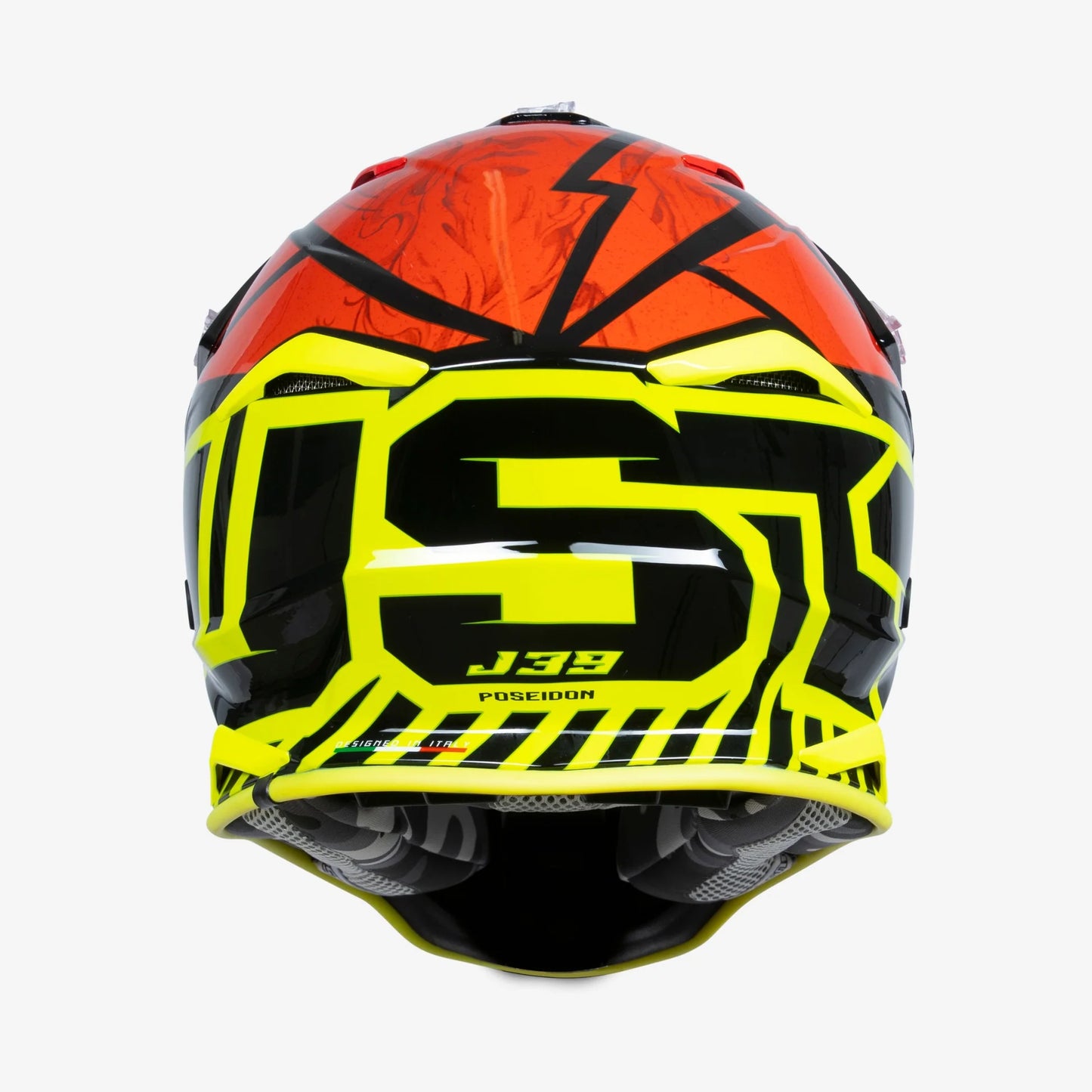 Capacete Just1 J39 POSEIDON Fluo Yellow/Red/Black