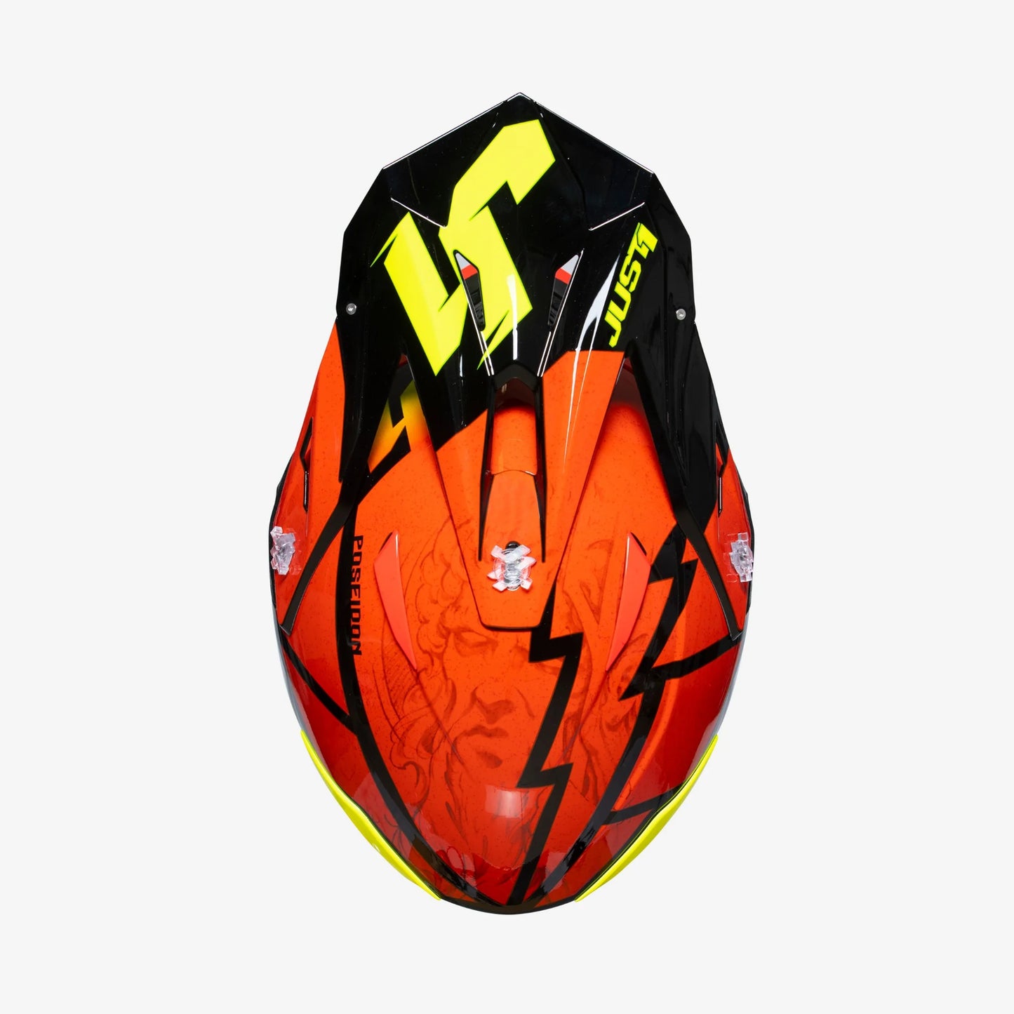 Capacete Just1 J39 POSEIDON Fluo Yellow/Red/Black