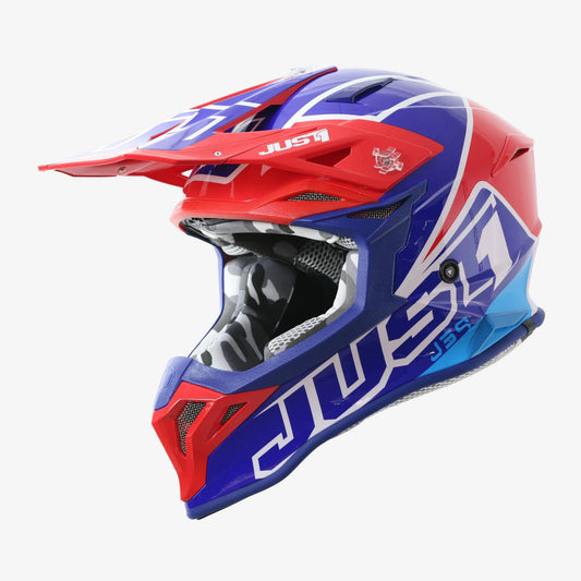 Capacete Just1 J39 THRUSTER Red/Blue/White Gloss