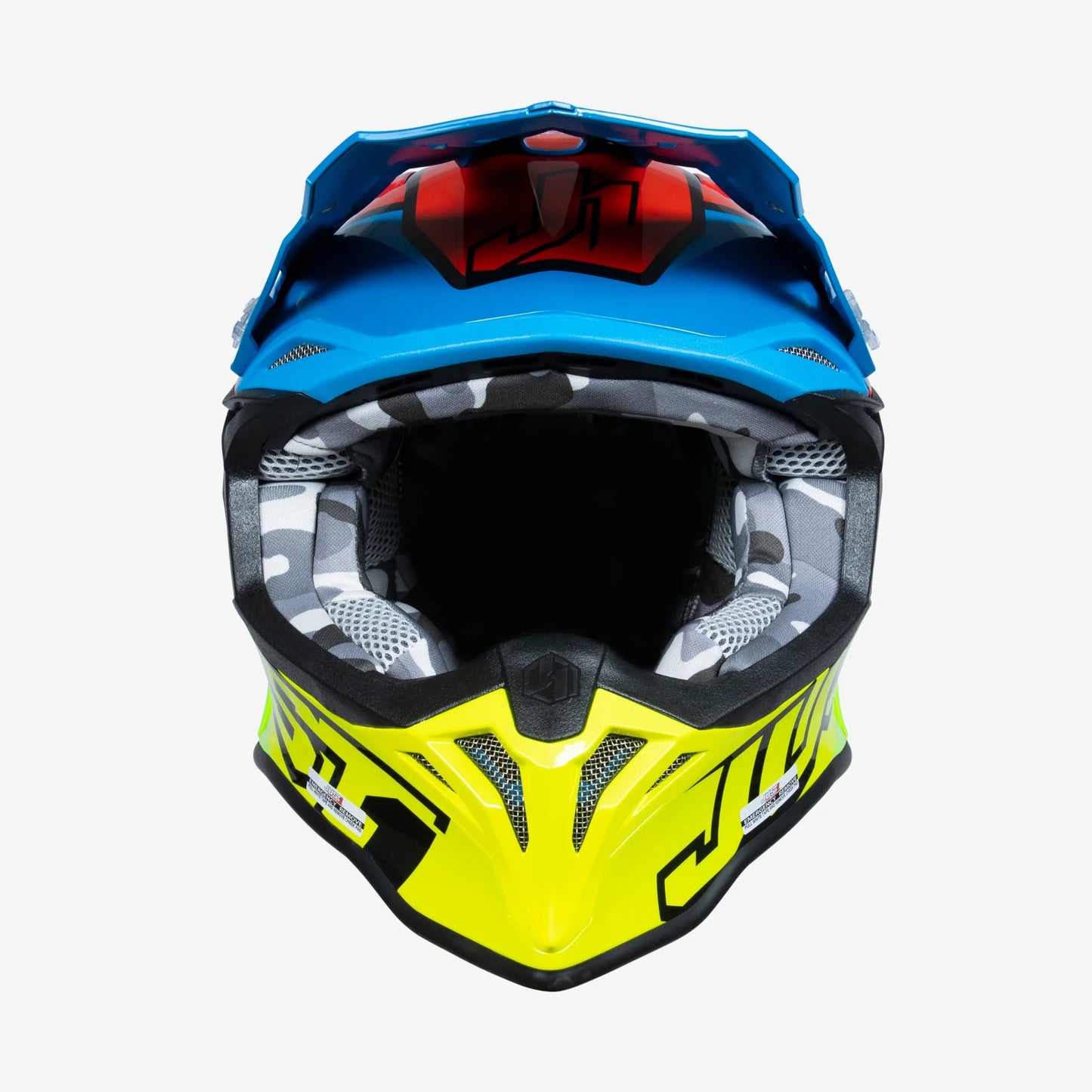 Capacete Just1 J39 THRUSTER Fluo Yellow/Red/Blue