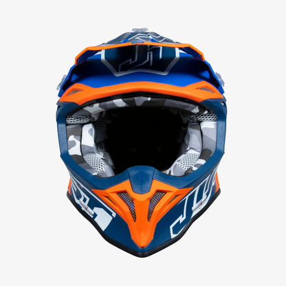 Capacete Just1 J39 THRUSTER White/Fluo Orange/Blue