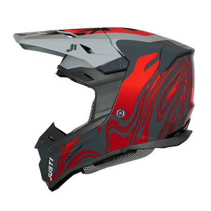 Capacete Just1 J22F Fluid Red/Grey Gloss
