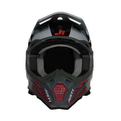Capacete Just1 J22F Fluid Red/Grey Gloss