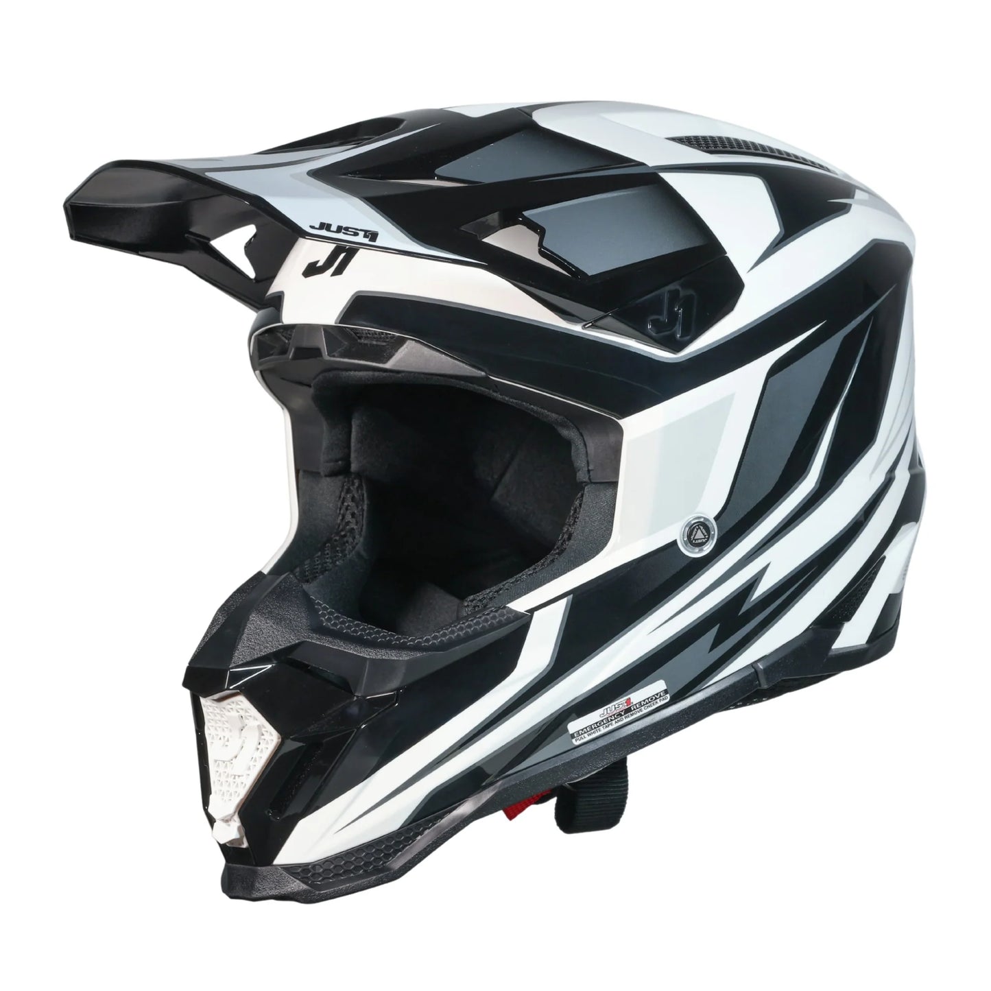 Capacete Just1 J40 Speed Black/White Gloss