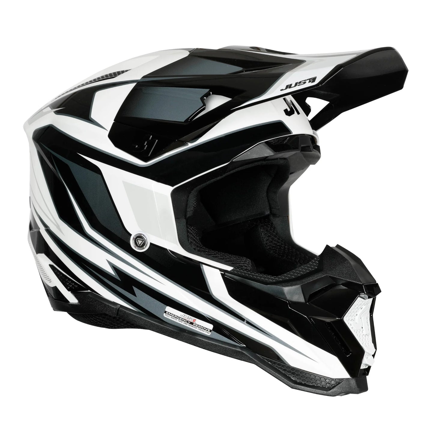 Capacete Just1 J40 Speed Black/White Gloss