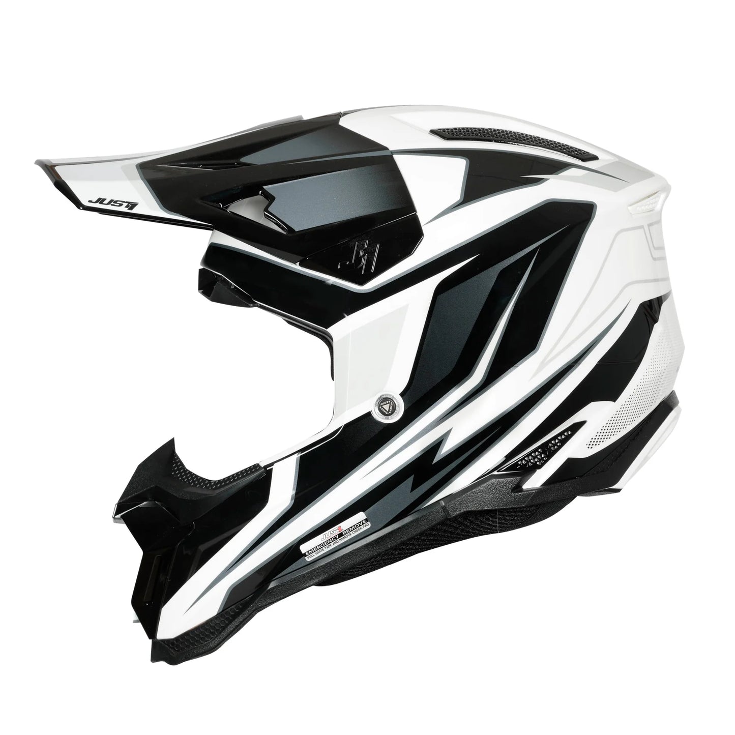 Capacete Just1 J40 Speed Black/White Gloss