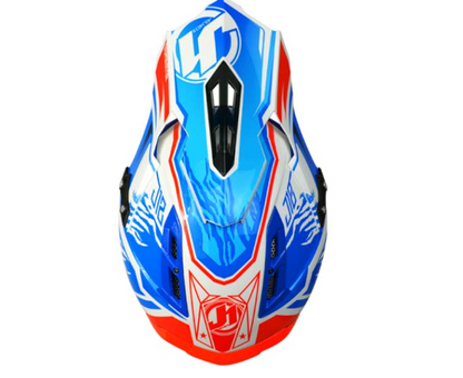 Capacete Just1 J12 Dominator White/Red/Blue