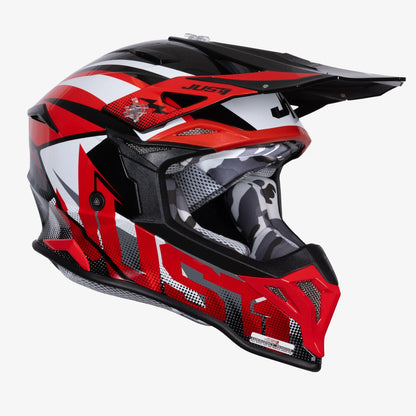 Capacete Just1 J39 Revo Red/White/Black Gloss
