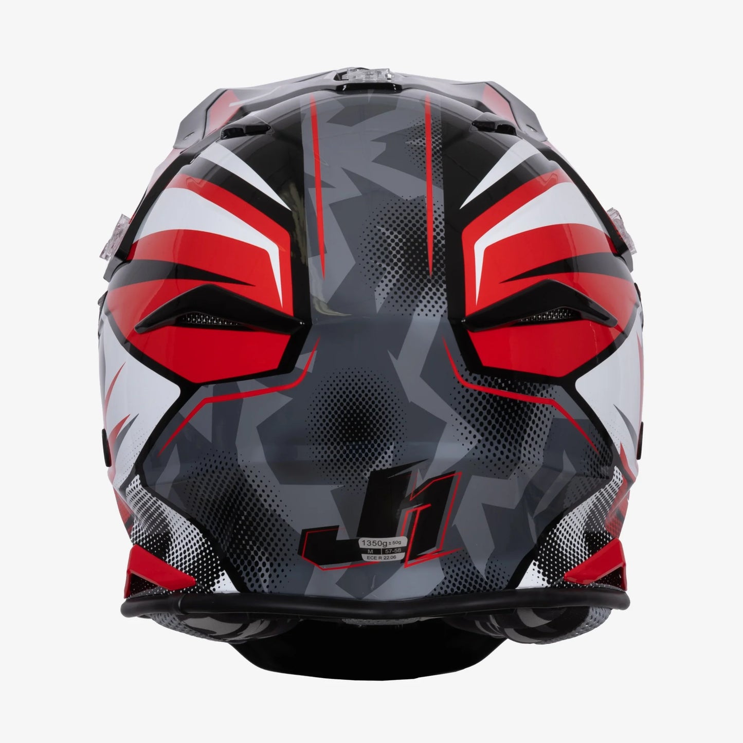 Capacete Just1 J39 Revo Red/White/Black Gloss