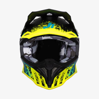 Capacete Just1 J39 Storm Blue/Fluo Yellow/Black Matt