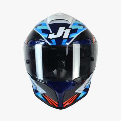 Capacete Just1 J-GPR De Rosa Replica White/Blue Carbon Gloss
