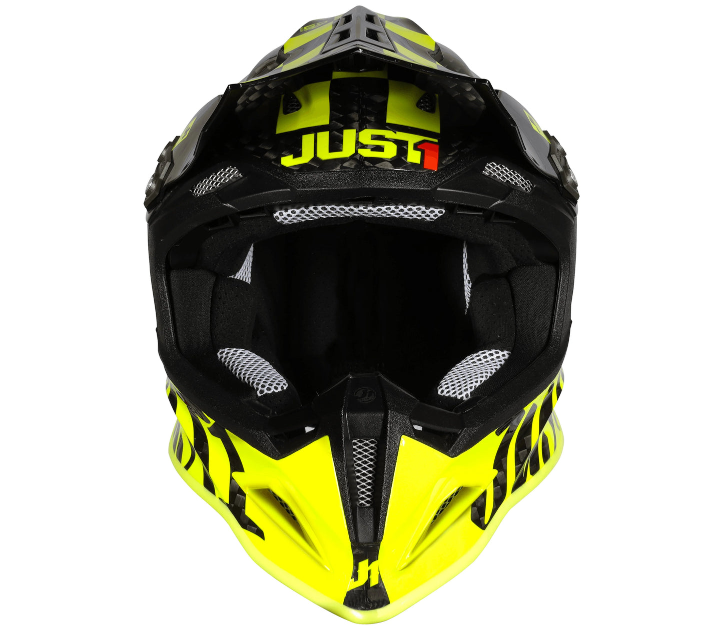 Capacete Just1 J12 Pro Racer Fluo Yellow Carbon