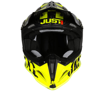 Capacete Just1 J12 Pro Racer Fluo Yellow Carbon