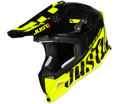 Capacete Just1 J12 Pro Racer Fluo Yellow Carbon