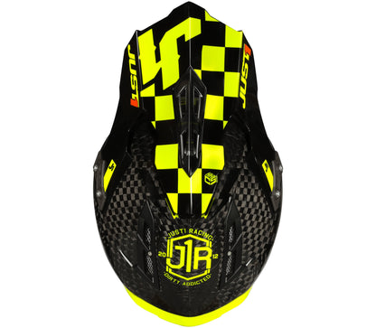 Capacete Just1 J12 Pro Racer Fluo Yellow Carbon