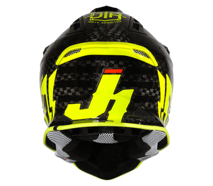 Capacete Just1 J12 Pro Racer Fluo Yellow Carbon