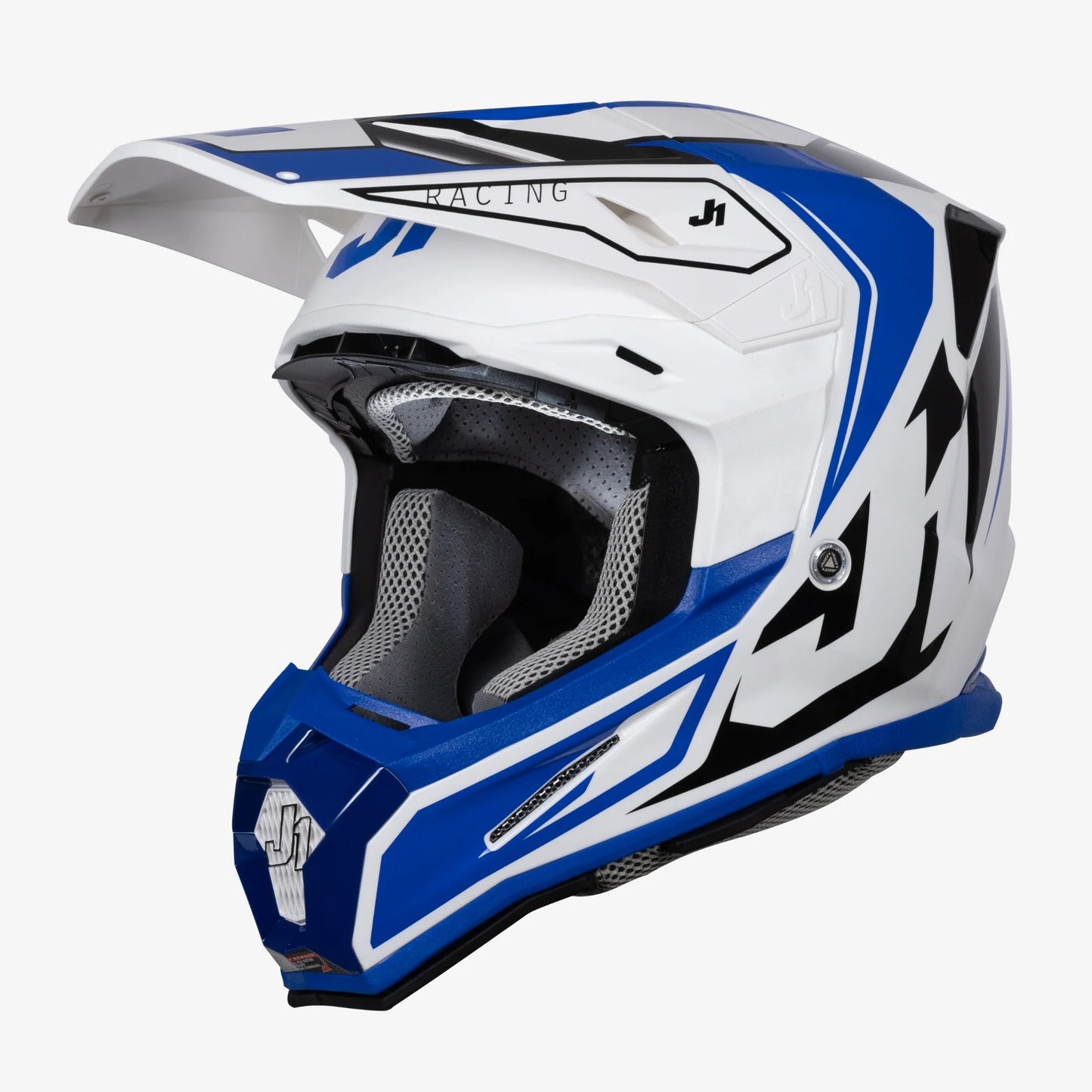 Capacete Just1 J40 Mission Fluo Yellow/Blue Gloss