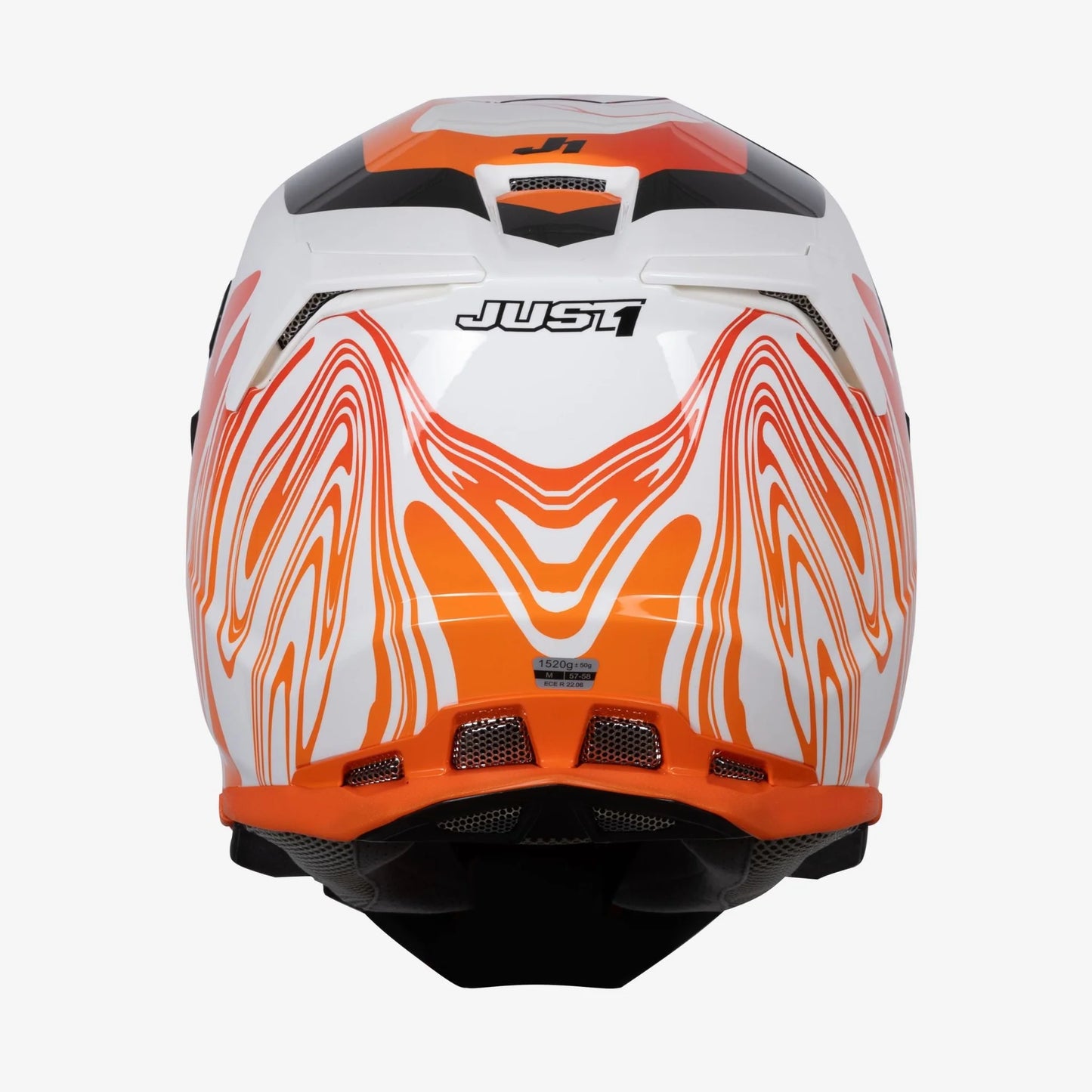 Capacete Just1 J22F Fluid Orange/White Gloss