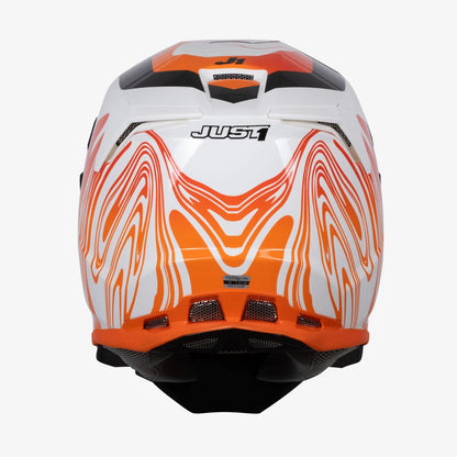 Capacete Just1 J22F Fluid Orange/White Gloss