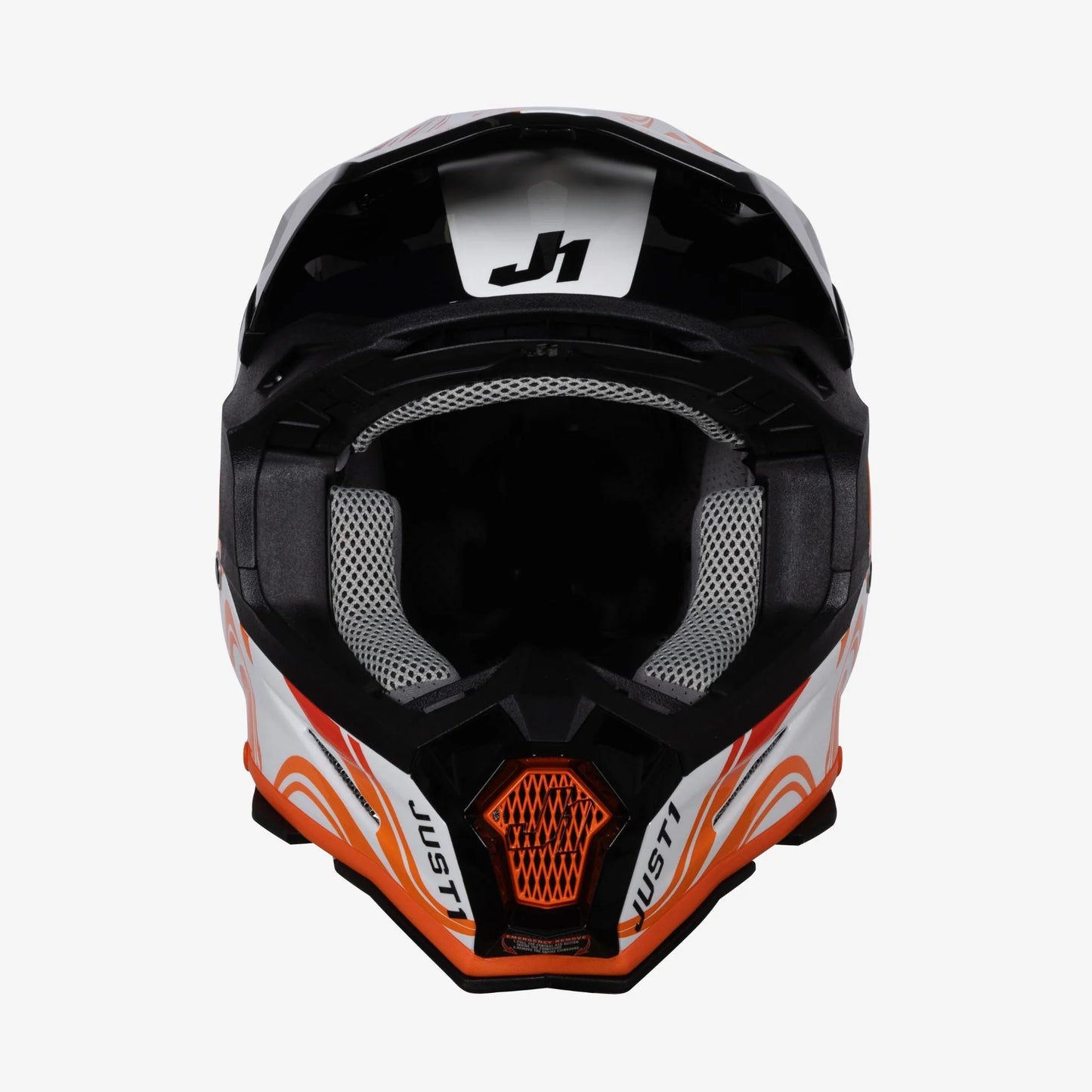 Capacete Just1 J22F Fluid Orange/White Gloss