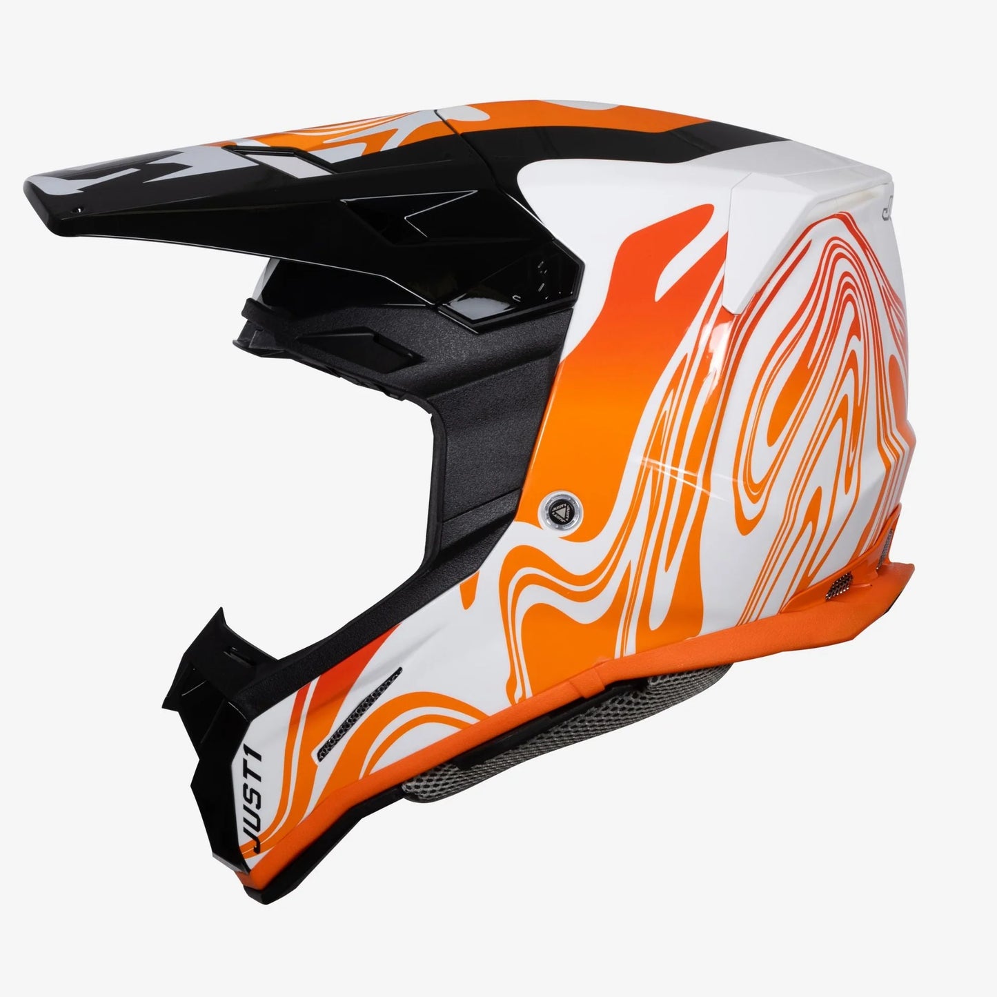Capacete Just1 J22F Fluid Orange/White Gloss