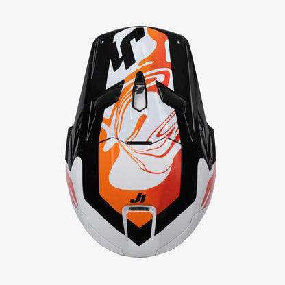 Capacete Just1 J22F Fluid Orange/White Gloss