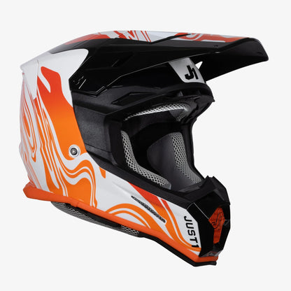 Capacete Just1 J22F Fluid Orange/White Gloss