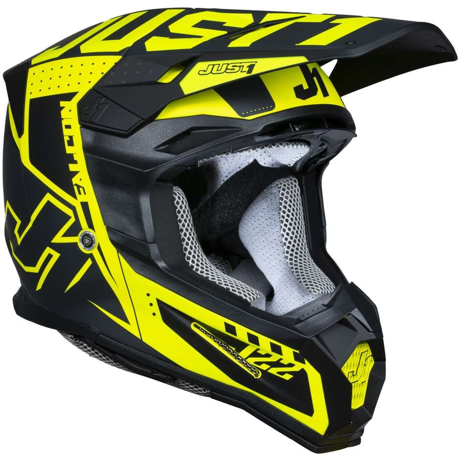 Capacete Just1 J22F Falcon Titanium Black/Fluo Yellow