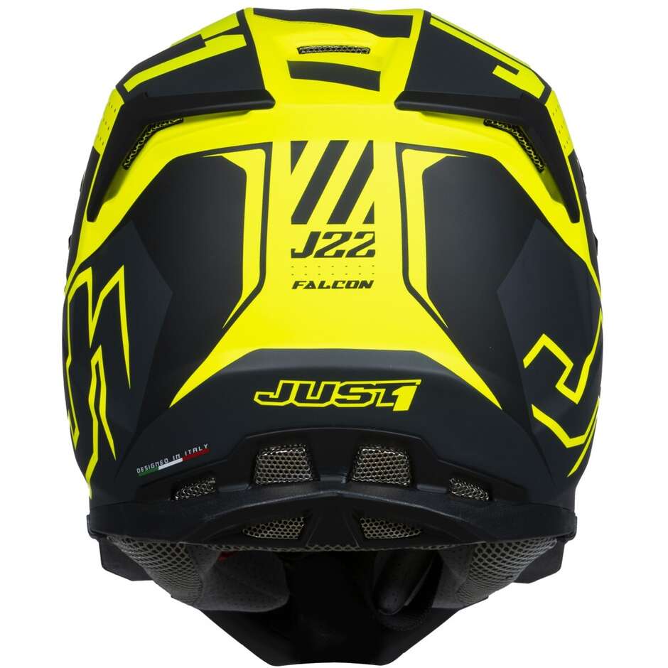 Capacete Just1 J22F Falcon Titanium Black/Fluo Yellow