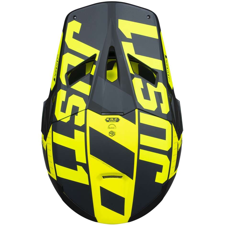 Capacete Just1 J22F Falcon Titanium Black/Fluo Yellow