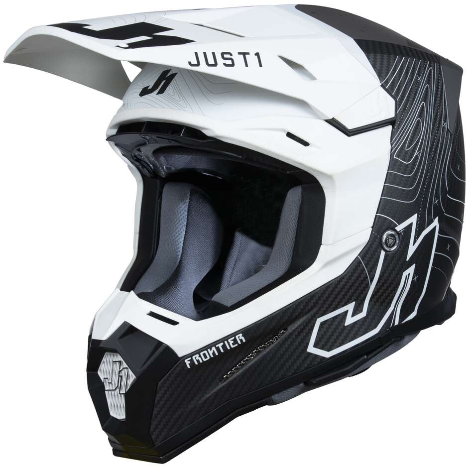 Capacete Just1 J22 Frontier Black/White Carbon