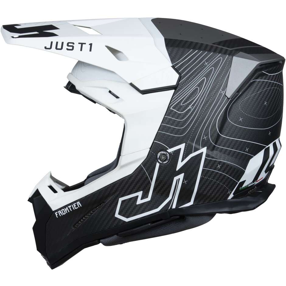 Capacete Just1 J22 Frontier Black/White Carbon
